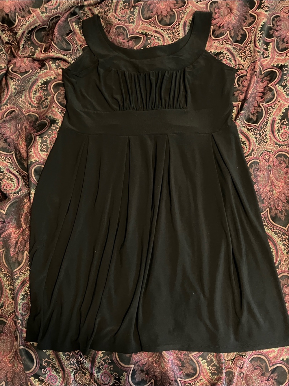 Tiana B. Black Sleeveless Pleated Mini Dress